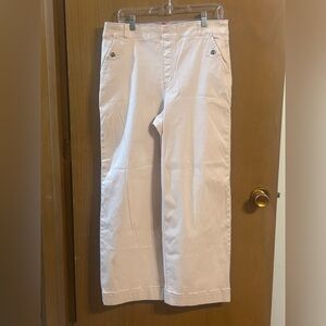 Spanx Stretch Twill‎ Wide Leg Pants Pale Pink XL Tall High Rise